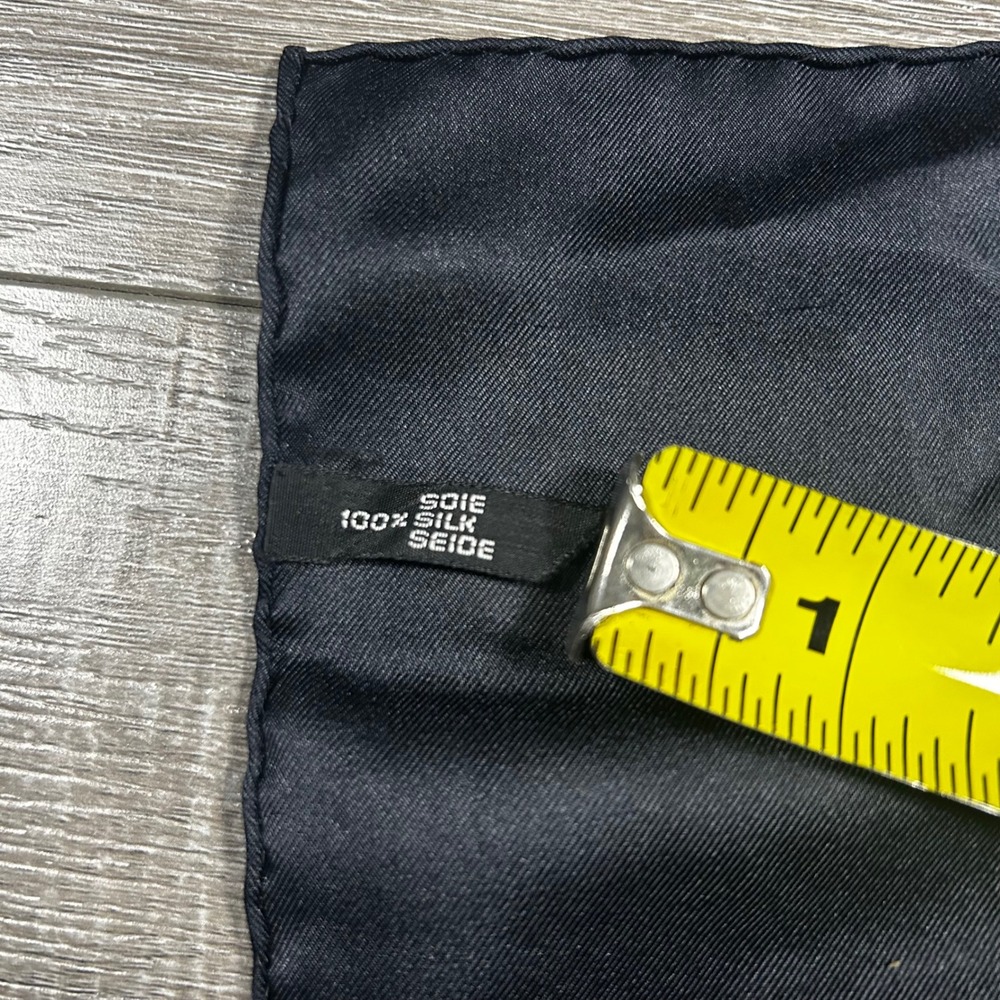 Christian Dior Silk Scarf Black Glitter Square Logo Accent - Picture 6 of 6